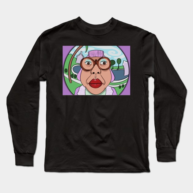 Cat In The Hat Nanny Long Sleeve T-Shirt by taheldesigns